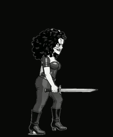 Animated Hel walk then attack from extracted game frames