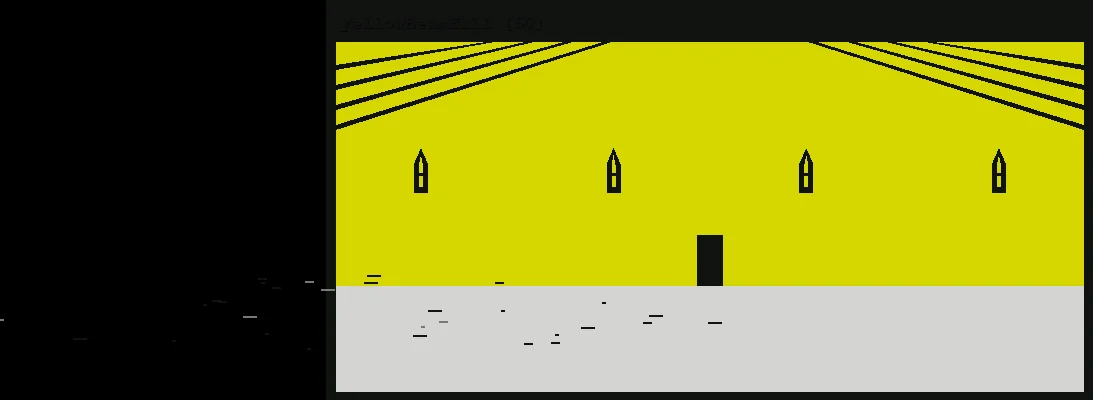 Procedural yellow beam hall